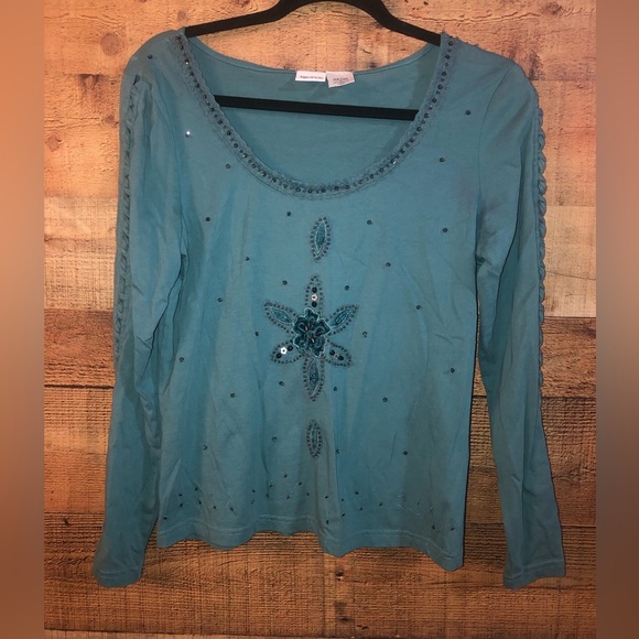 Together Tops - Together floral boho beaded top